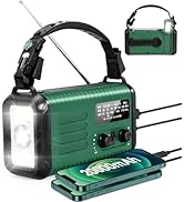 Emergency Hand Crank Weather Radio, 20000mAh AM/FM/NOAA Solar Powered Radio with Phone Charger, U...