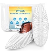 squish Shoe Booties Disposable Non Slip, White Durable Shoe Covers Disposable for Indoors, 50 Pac...