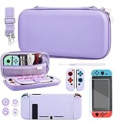 RHOTALL Case for Nintendo Switch, Potable Carrying Case for Switch with Soft Cover, Screen Protec...