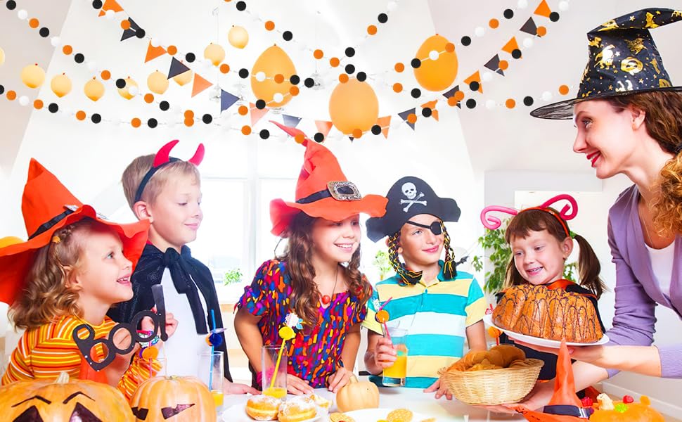 MARFOREVER Colorful Pom Pom Garland Decorations