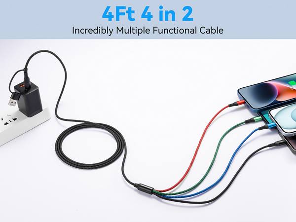 4 in 2 Multiple charging cable