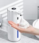 Fachixy Automatic Soap Dispenser with Digital Display,Rechargeable Wall Mounted Touchless Soap Di...