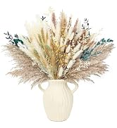Dried Pampas Grass Decorations, Dried Flower Vase Bouquet, Rustic Farmhouse Parties,Wedding Table...