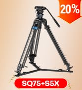 SIRUI Professional Video Tripod, Carbon Fiber Fluid Head, 5kg/11lbs, Stepless +90°/-70° Tilt & 36...
