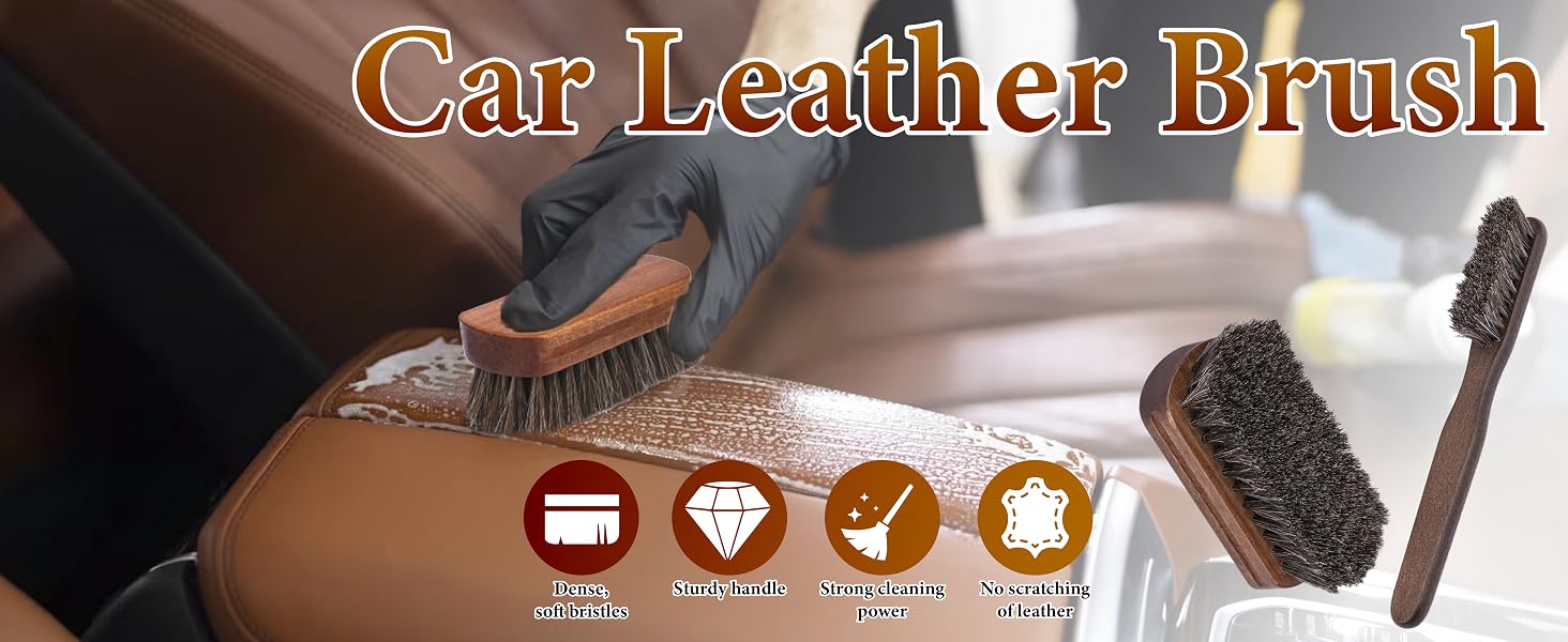 Leather Brush Car Detailing