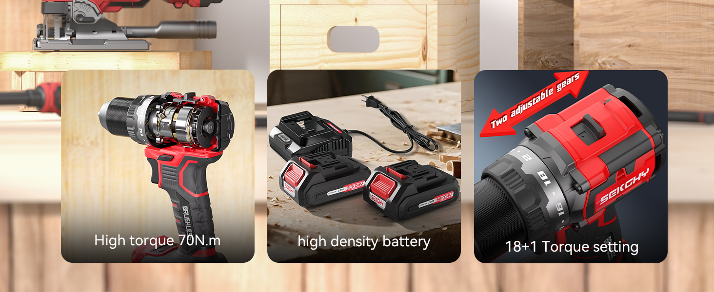 20V Power Drill Drivers, 70N.m