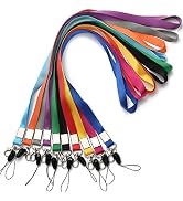 YOUOWO 10 PCS Lanyard Neck Office Lanyards for id badges holder 10 Colors Cruise lanyard for ID c...