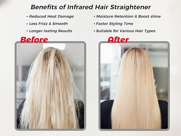 infrared hair straightener