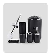 CERBIOR Bathroom Accessories Set 6 Piece Bath Ensemble Includes Soap Dispenser, Toothbrush Holder...