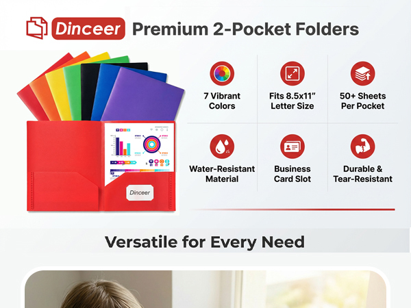 Heavy Duty Plastic Pocket Folders