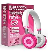 Puro Sound Labs JuniorJam Plus Volume-Limiting Wireless Bluetooth Headphones for Kids, Secure Aud...