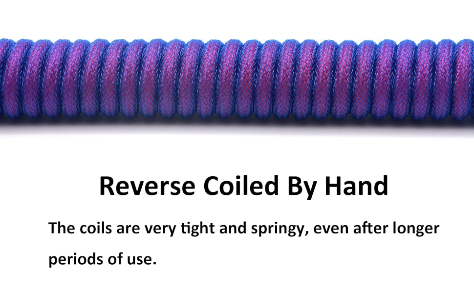 Reverse coiled by hand