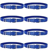 SAYAYA 8 PCS Youths Baseball Belts Softball Belts Adjustable Elastic Baseball Uniform Belt for Bo...