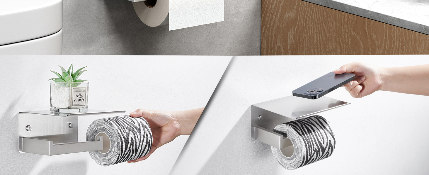 PAPER HOLDER WITH SHELF