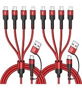 USB C Splitter Multi Charging Cable,5FT Charging Cords for Multiple Devices | Braided Multi USB C...