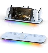 Ps5 Portal Charging Stand,Ps Portal Accessories with RBG Light & USB Type C Cable,Charging Dock f...