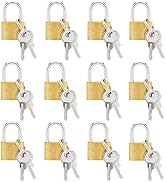 Juvale 12 Pack 1.2-inch Small Luggage Locks with Keys - Mini Padlocks for Locker, Suitcase and Gy...