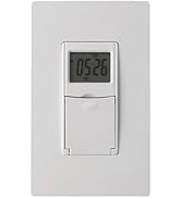 in Wall Digital Timer Light Switch, Indoor 7 Day Light Switch with Timer, 125V,15A Programmable L...