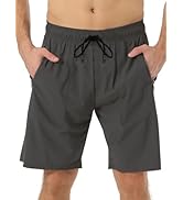 TXJ Sports Men's Athletic Shorts with Zipper Pockets, 9" Running Shorts Men Quick Dry Gym Workout...