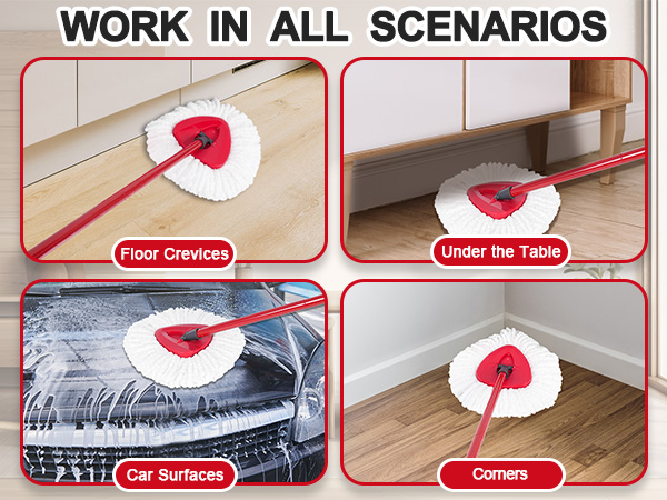 4 Pack Mop Heads Replacements