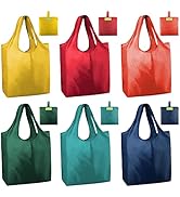 BeeGreen Reusable Grocery Bags Reusable Shopping 6 Pack Xlarge 50LBS Collapsible Bags with Pouch,...