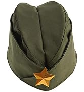 Toyvian Army Garrison Cap - Pirate Costume Pillbox Hat, Soviet Canvas Sailor Dance Hat for Kids a...