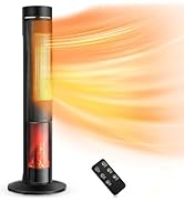 Air Choice 36" Tower Space Heater for Large Room, 1500W PTC Electric Heater with Adjustable Therm...