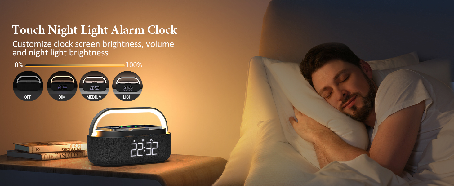 Radio fm clock Christmas gift for women men kids teenager Alarm clock for bedrooms FM RADIO Night