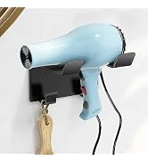 Hair Dryer Holder Wall Mount, Blow Dryer Holder Wall Mounted, New Upgrade Stainless Blow Dryer Ho...