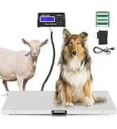 Bonvoisin Dog Scale for Large Breed Animal Livestock Weight Scale with Large Stainless Steel Plat...