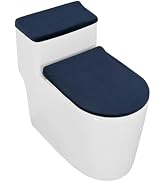 timecity Toilet Lid Cover Toilet Tank Lid Cover Stretch Velvet Bathroom Toilet Seat Cover Set Was...