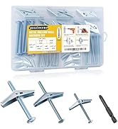 JEGONFRI Toggle Bolts for Drywall with Screwdriver Bit, 30 Sets Heavy Duty Hollow Wall Anchor Kit...