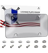 Aujen Tinted License Plate Cover - Fits All Standard 6x12 Inches License Plates, Cool Car Accesso...