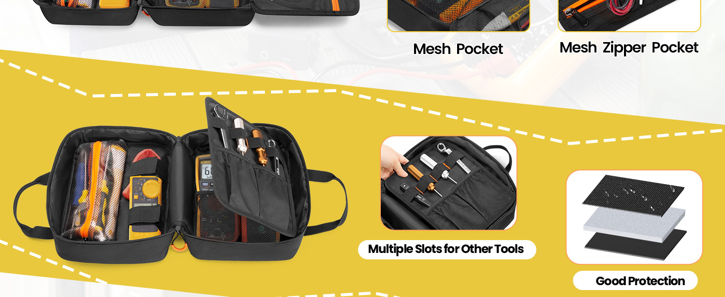 Travel Case Bag for Digital Multimeter, Clamp Meter and More