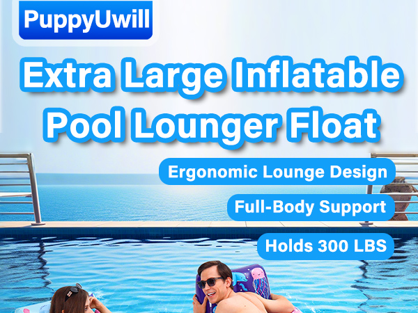 Inflatable pool lounger float heavy duty