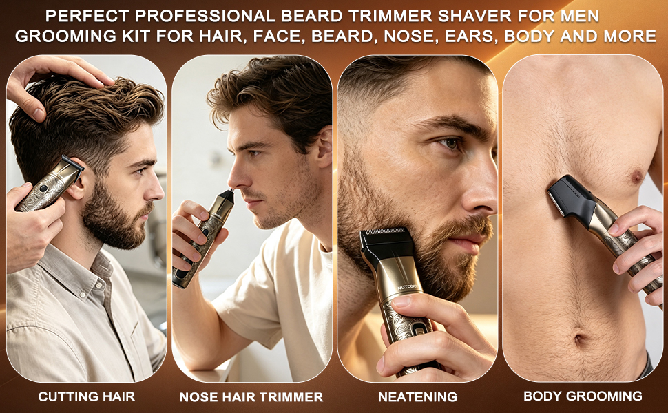 beard trimmer shaver for men grooming kit for hair, face, beard, nose, ears, body and more