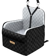 PETICON Waterproof Dog Car Seat for Small Medium Dogs, 6in Memory Foam Pet Booster Seat for Dogs ...