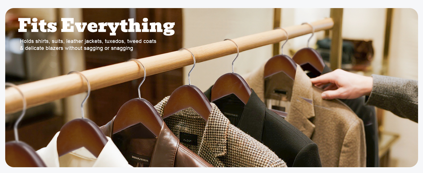 wooden suit hangers
