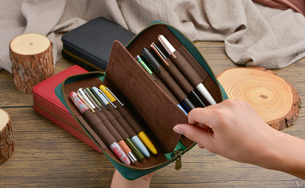 10 Leather Pen Case