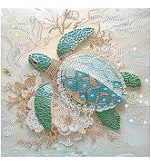 DIADAY Sea Turtle Special Shape Diamond Art Kits for Adults, 5D Turtle Diamond Painting Kits, DIY...