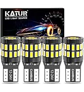 KATUR 194 T10 W5W 168 LED Light Bulb Super Bright 6000K Xenon White 30-SMD 3014 Chips 12-24V CANB...