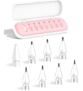 XYOFUN 8-Pack Carbon Fiber Replacement Tips for Apple Pencil Pro/2nd/1st Gen/USB-C, Upgraded Nibs...