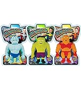 JA-RU Stretchy Monster Toy 6" Tall (3 Monsters Assorted) Halloween Action Figures Squish Pull Fid...