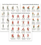 Daily Partner Tai Chi Chair Workout Chart for Seniors, Printable Wall Exercise Chart, 30-Day Seat...