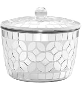 Joitsvia Bathroom qtip Holder, Countertop Storage Organizer Canister Jar Qtip Dispenser Holder Mo...