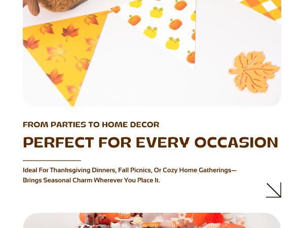 Thanksgiving banner decorations Autumn Triangle Flag Fall party with Plaid, Pumpkin & Maple Leaf