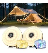 L LOHAS LED Upgraded 2 Packs Camping String Lights, 4 in 1 Quick Recovery Waterproof Camping Ligh...