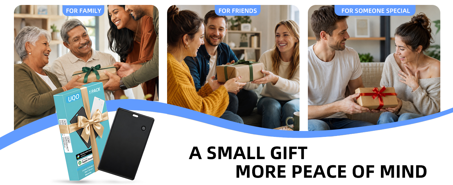 UQO card tracker gift for family, friends and someone special