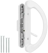 HILLMASTER Patio Sliding Glass Door Handle Replacement Set Mortise Style Reversible Design Non-ke...