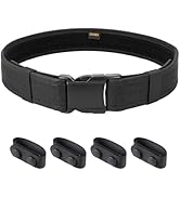 TACNEX Duty Belt 2" Nylon Web Utility Belt w/ 4 Belt Keepers for Police Law Enforcement Security ...